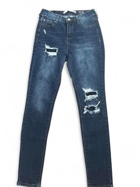 High Rise Distressed Skinny Jeans